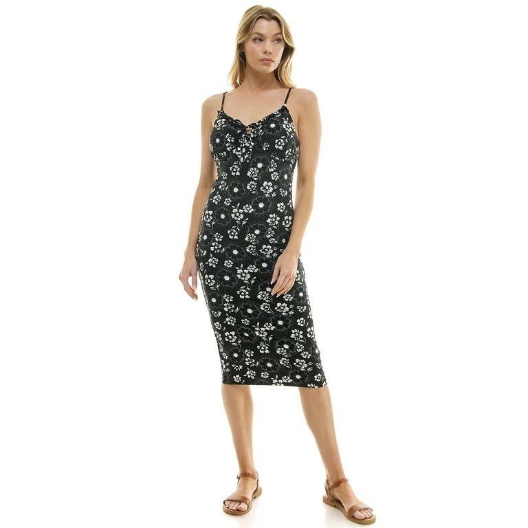 No Boundaries Juniors Tie Front Dress - Walmart.com | Walmart (US)