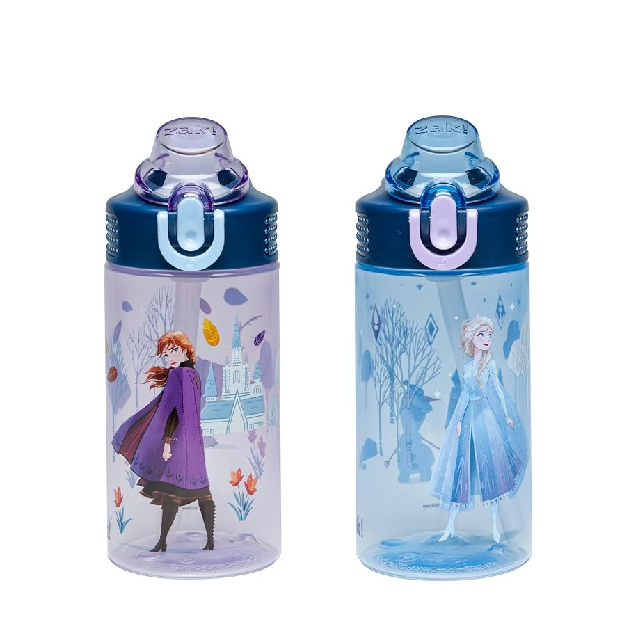 Zak Designs Disney Frozen Sage Kids Water Bottle For School or Travel, 16oz Durable Plastic Water... | Amazon (US)