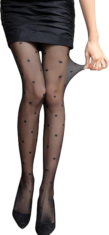 Verdusa Women's Pattern Mesh Fishnet Tights High Waist Sheer Stockings Pantyhose | Amazon (US)