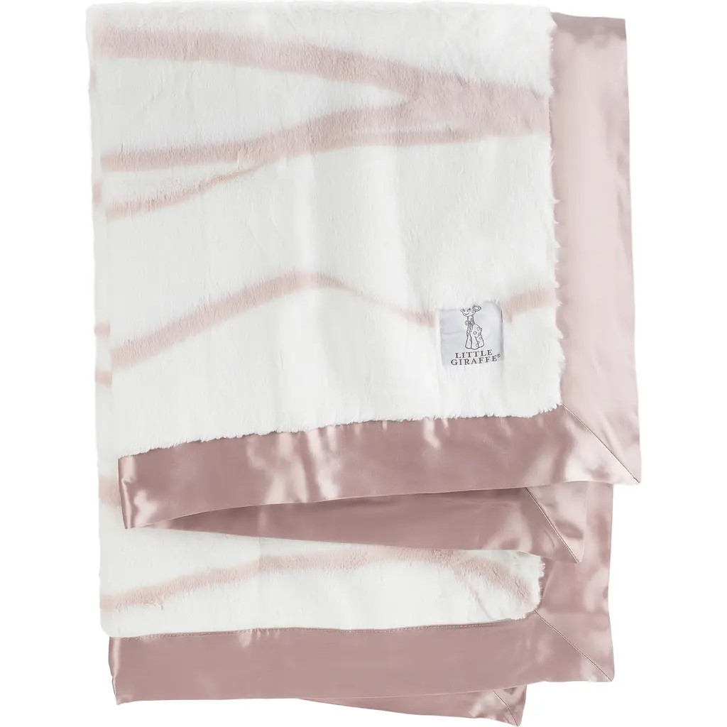 Little Giraffe Luxe Ribbon Baby Blanket in Dusty Pink at Nordstrom | Nordstrom