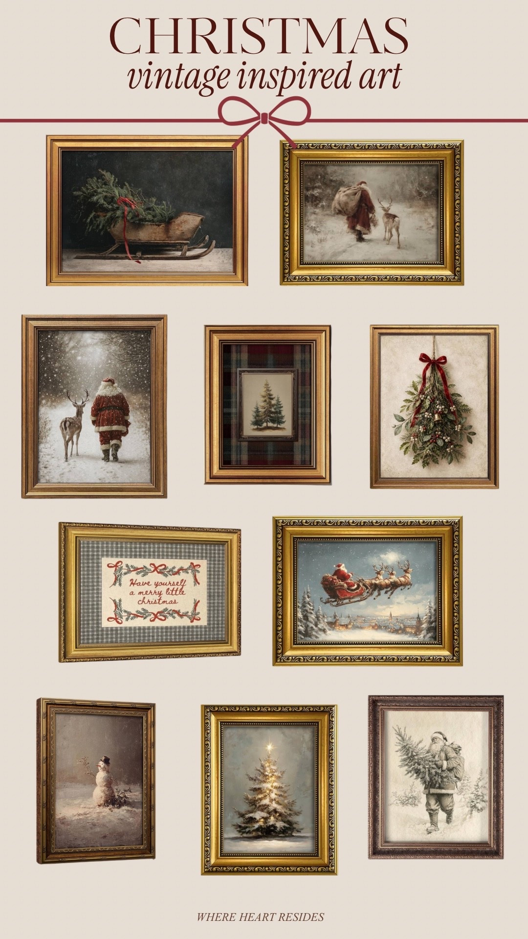 A little collection of nostalgic, vintage-inspired Christmas art 🎄I love styling these in the kitchen, entryway… honestly, pretty much anywhere around the house for an extra cozy Christmas touch✨

#LTKHome #LTKSeasonal