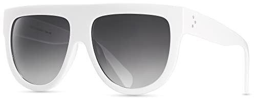 Women's Oversized Flat Top Fashion Sunglasses Trendy Big Square Designer Retro Sun Glasses Shades | Amazon (US)