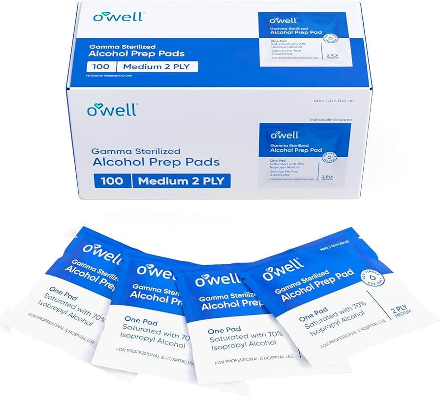 OWELL Alcohol Wipes, Individually Wrapped Alcohol Wipe, Medical & Professional Sterile Alcohol Pr... | Amazon (US)