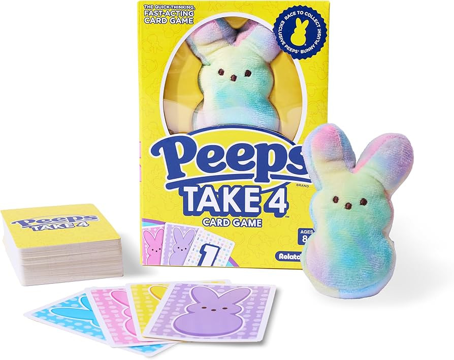 Peeps® Take 4 by Relatable – Fast, Cute Family Card Game with Exclusive Peeps® Bunny Plush, F... | Amazon (US)
