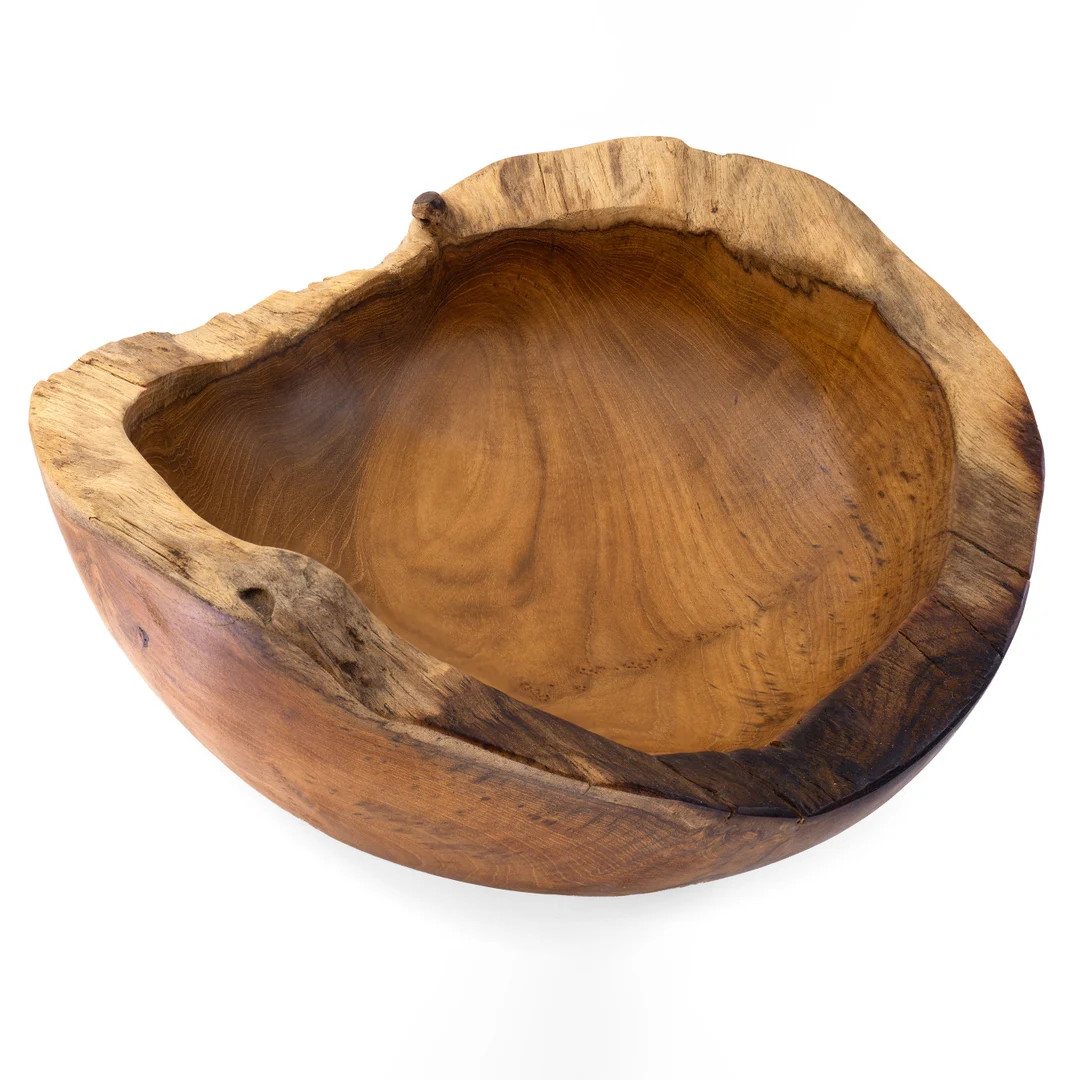 Jumbo Live Edge Rustic Java Teak Wood Bowl | Etsy (US)