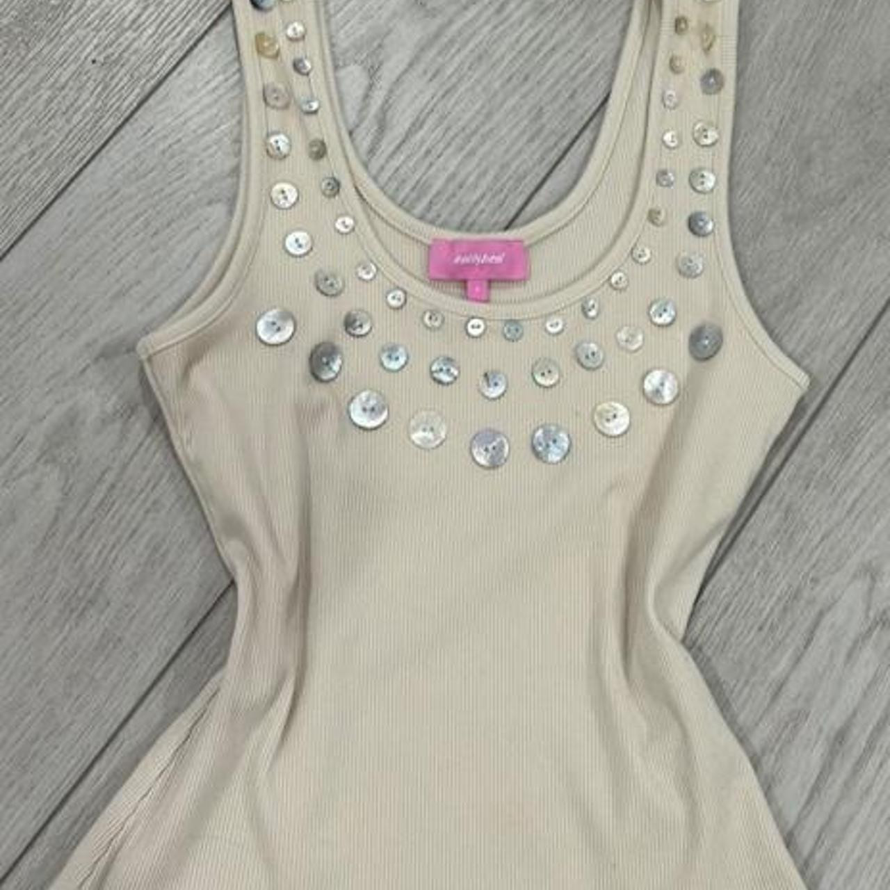 Edikted Women's Top - Cream/Tan - 30A | Depop US