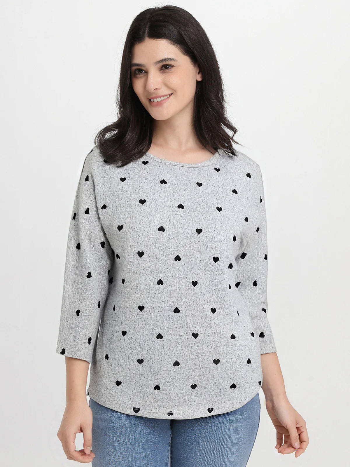 89th & Madison Heart Print Dolman Sleeve Top | 89th + Madison
