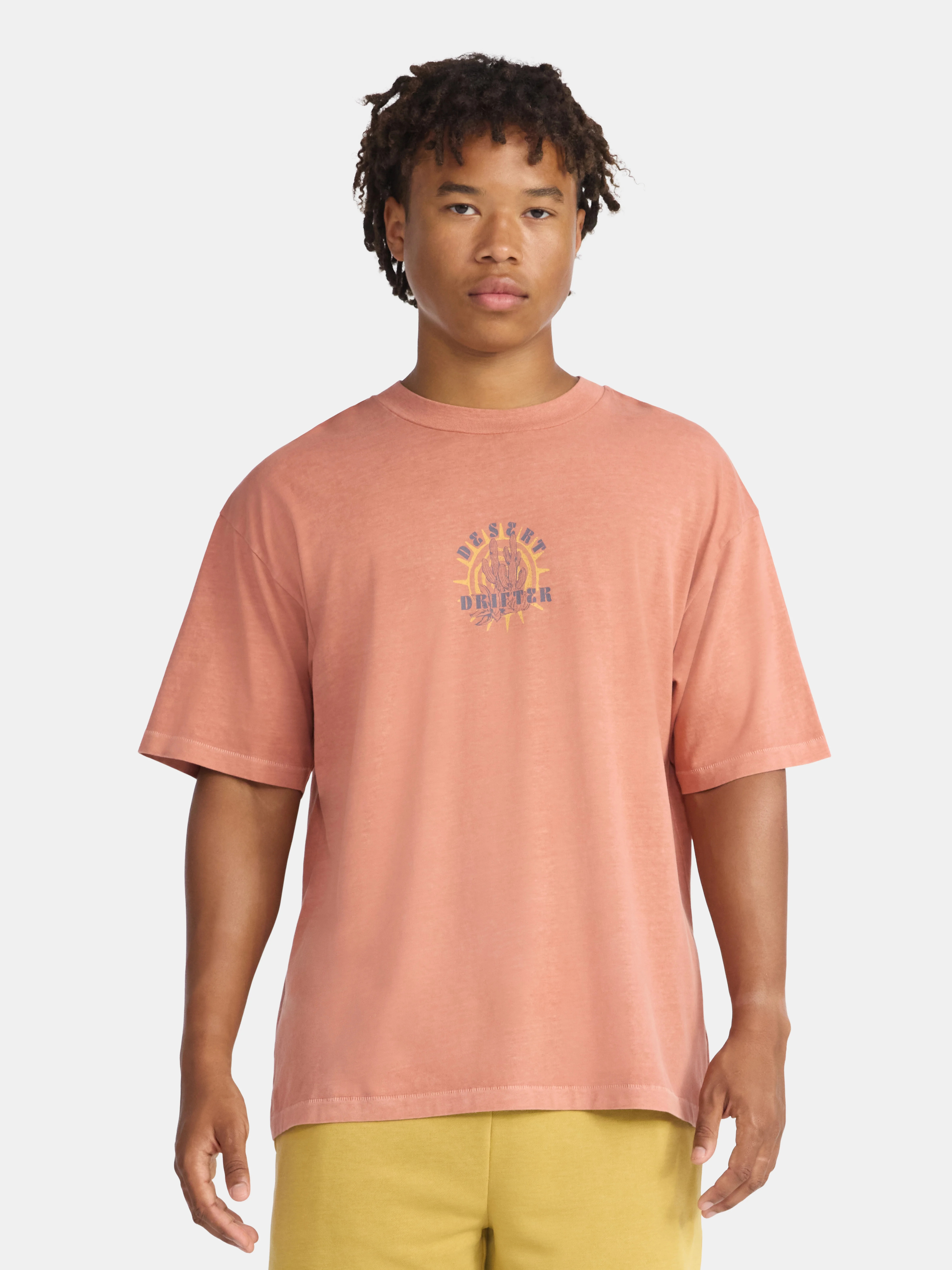 No Boundaries Oversized Cotton Graphic Tee, Men’s & Big Men’s | Walmart (US)