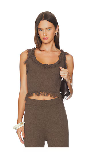 Skyler Knit Top in Chocolate | Revolve Clothing (Global)