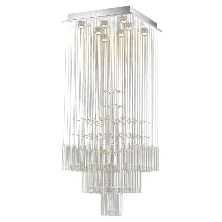 Oukaning Modern LED Crystal Raindrop Chandelier Spiral Aisle Ceiling Light for Hotel Pendant Lamp... | Walmart (US)