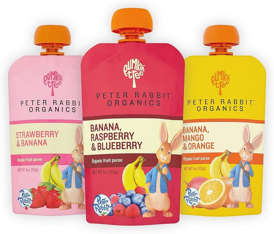 Peter Rabbit Organics Fruits Variety Pack 4 oz. Squeezable Pouches (Pack of 18) | Amazon (US)