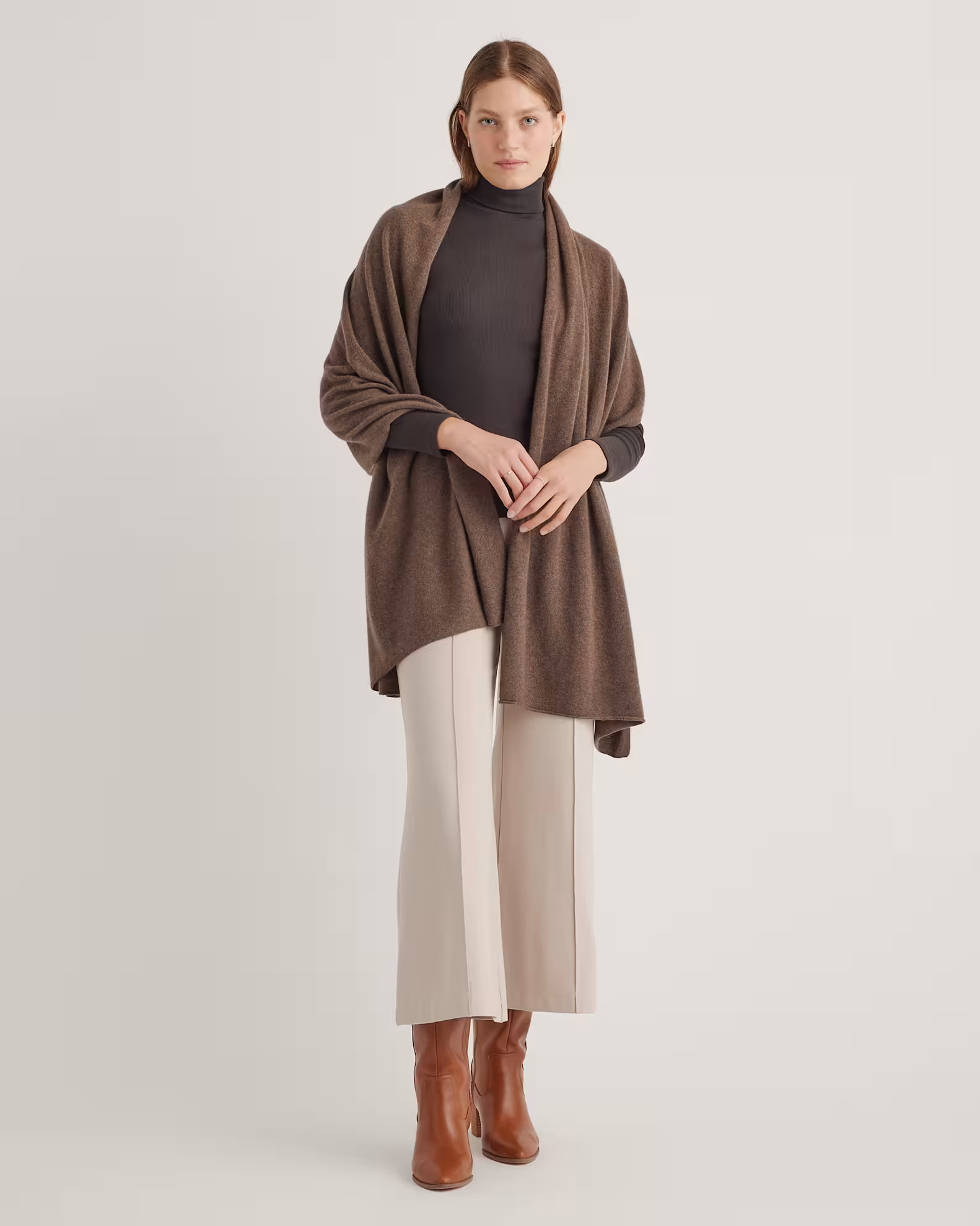 Cashmere Wrap | Quince in Brown | Quince