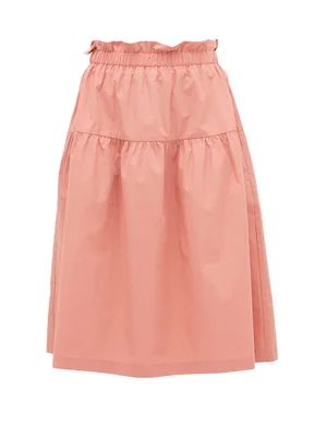 Ulu paperbag-waist cotton-poplin skirt | Matches (US)