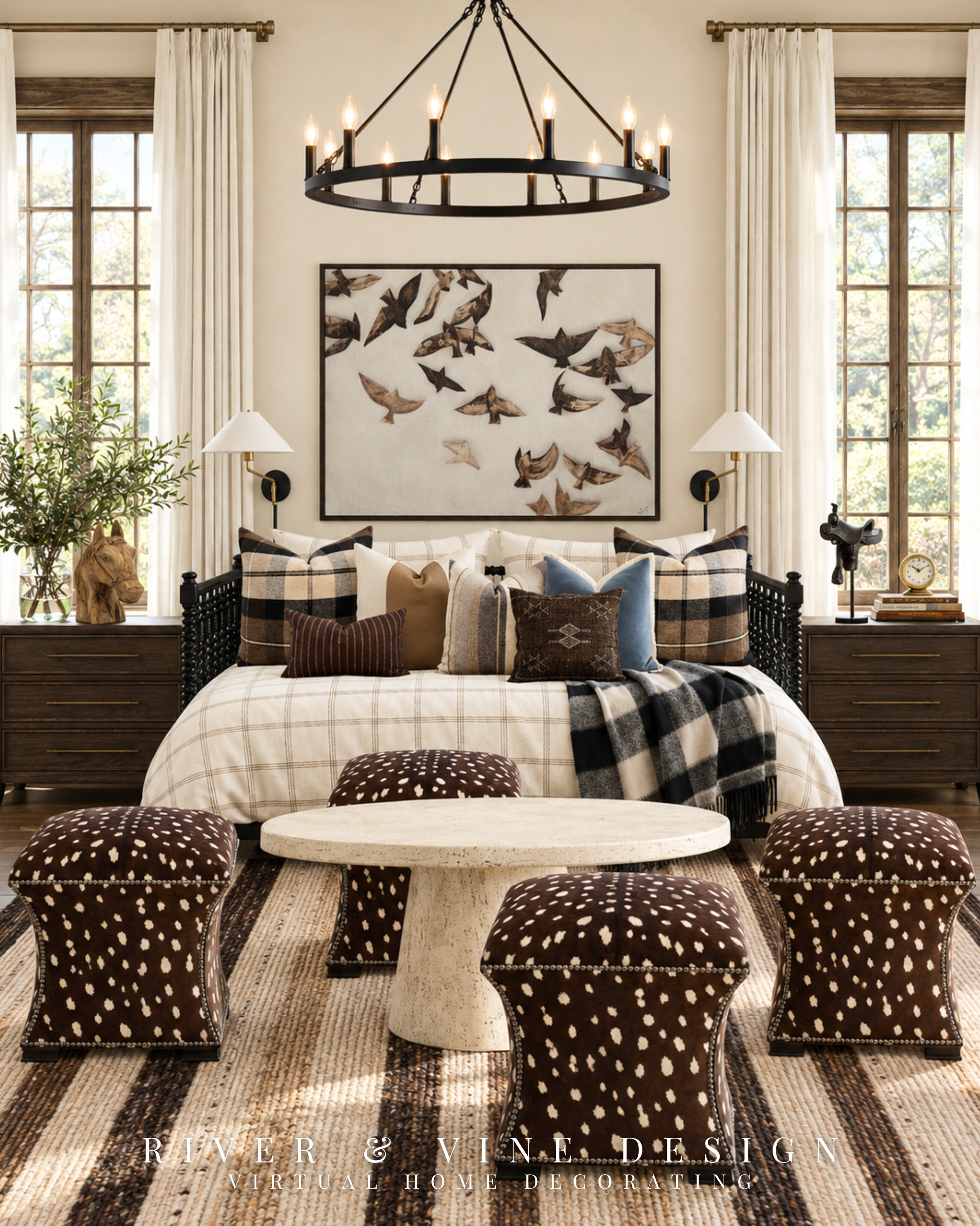 Give your guest room a daily purpose, and it becomes much easier to justify the space.

For a multipurpose guest room, I’d start with a daybed: somewhere to settle in with a book, gather after homework, and accommodate an overnight guest. Layering pillows along the back helps it feel inviting for everyday seating, while the coffee table and individual ottomans create a place for games.

The layout matters just as much as the furniture. Leave room to move around the daybed when it’s being used for sleeping, and choose surrounding seating you can reposition as needed.

Explore the daybed, patterned ottomans, and bedding to bring this combination into your own spare room.

multipurpose guest room ideas, guest room playroom combination, black spindle daybed, daybed bedding ideas, patterned ottomans, neutral family hangout room, western inspired interiors, spare room furniture

I may receive a commission from purchases made through my links. 

 #LTKHome