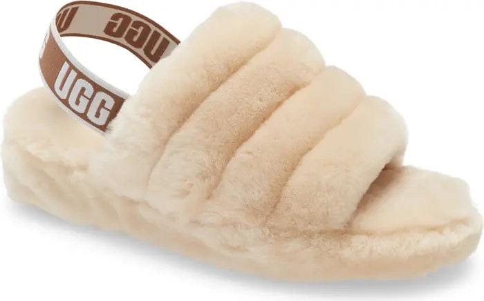 UGG® Fluff Yeah Genuine Shearling Slingback Sandal | Nordstrom | Nordstrom