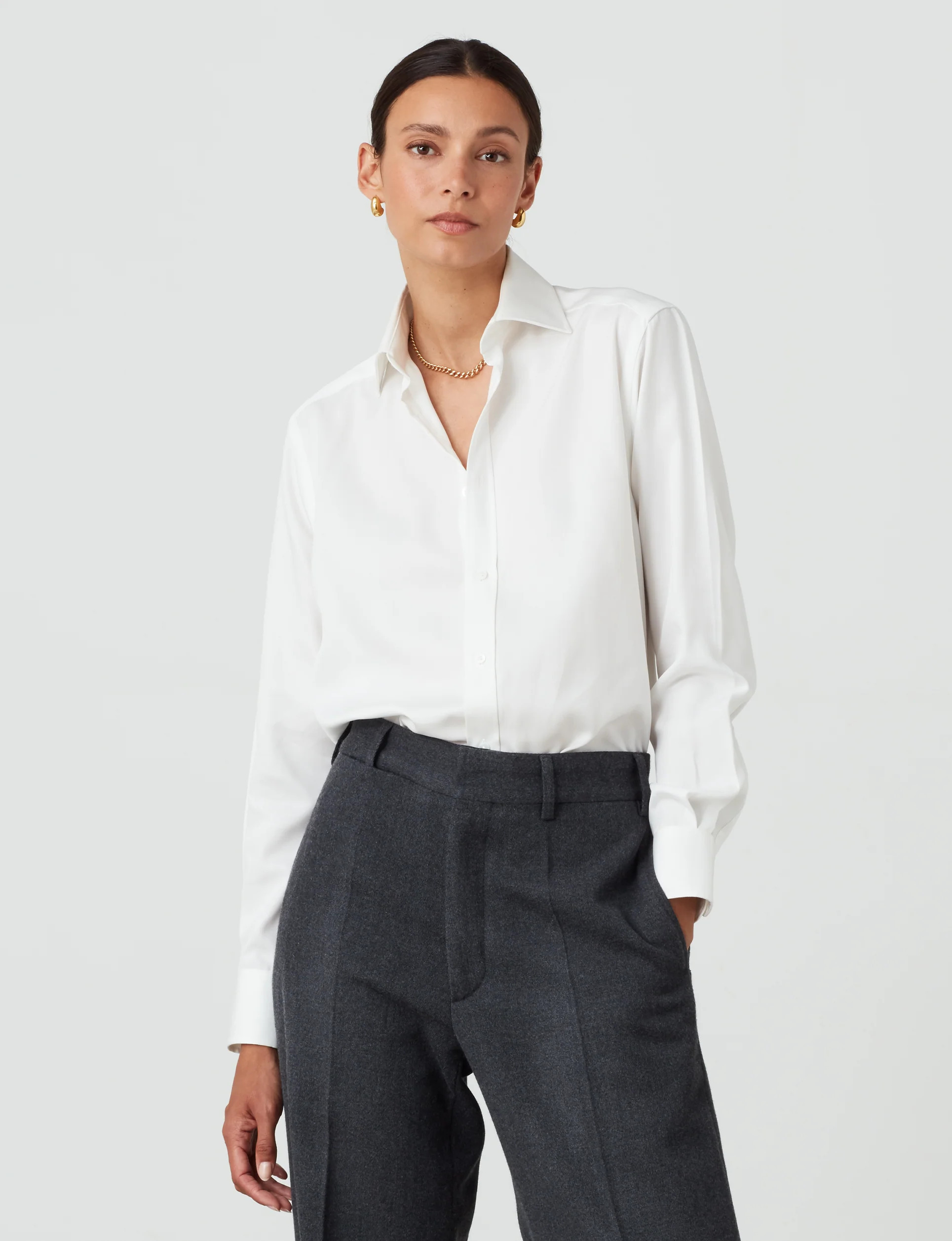 The Boyfriend: Tencel, Off-White | With Nothing Underneath