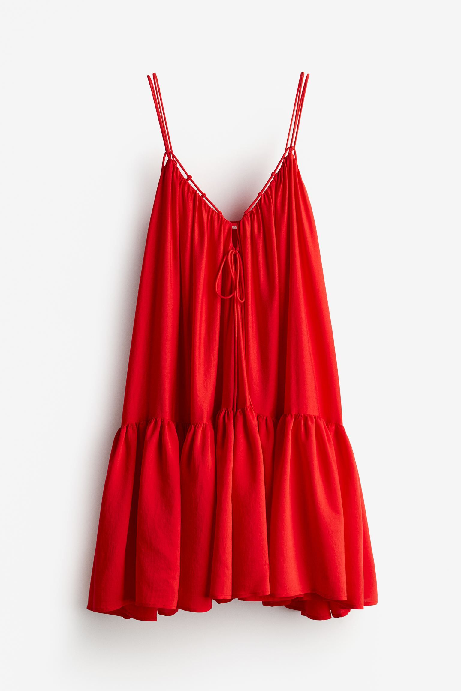 A-line dress - V-neck - Sleeveless - Bright red - Ladies | H&M GB | H&M (UK, MY, IN, SG, PH, TW, HK)