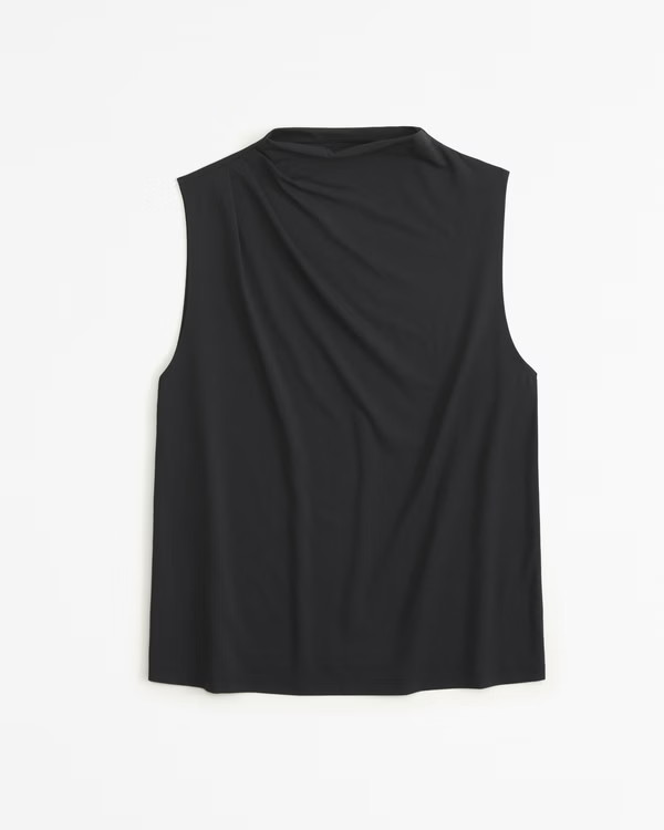 Draped Skimming Mockneck Top | Abercrombie & Fitch (US)