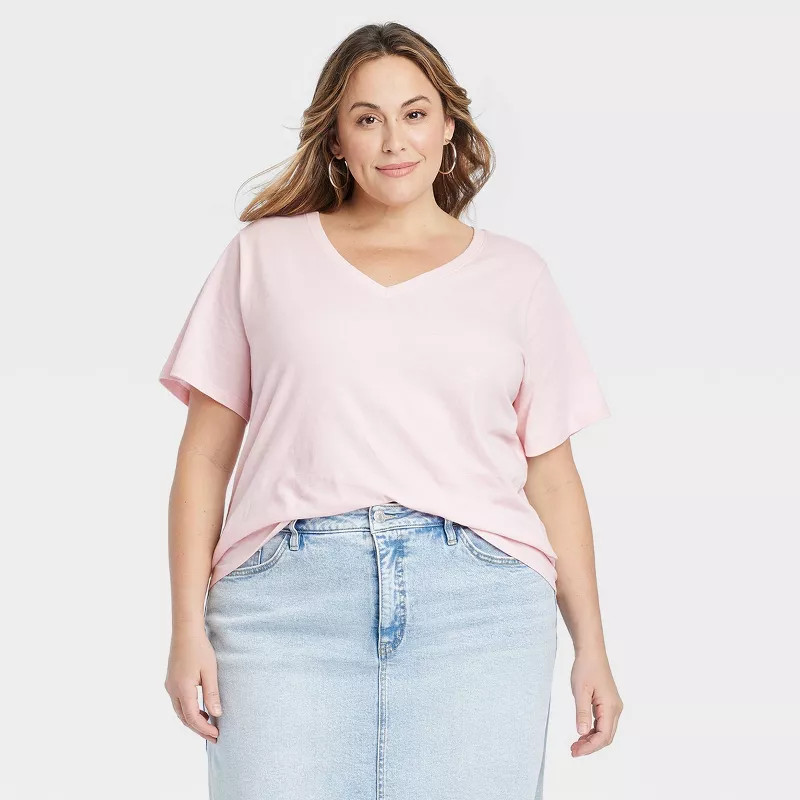 Women's Short Sleeve V-Neck T-Shirt - Ava & Viv™ | Target