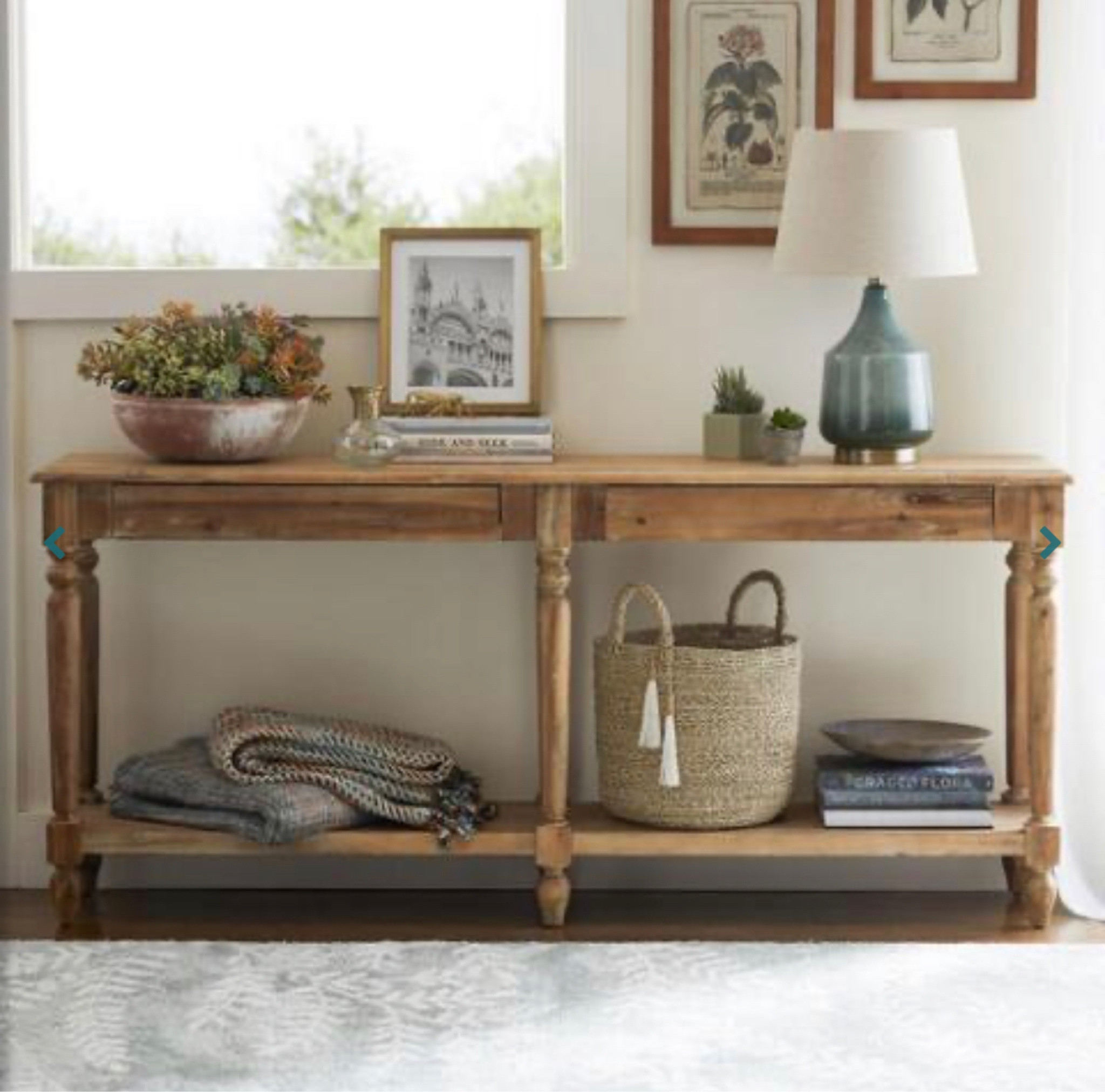 The perfect entry way or sofa table! We have loved having this farmhouse style table in our home for years!

#LTKhome #LTKfamily