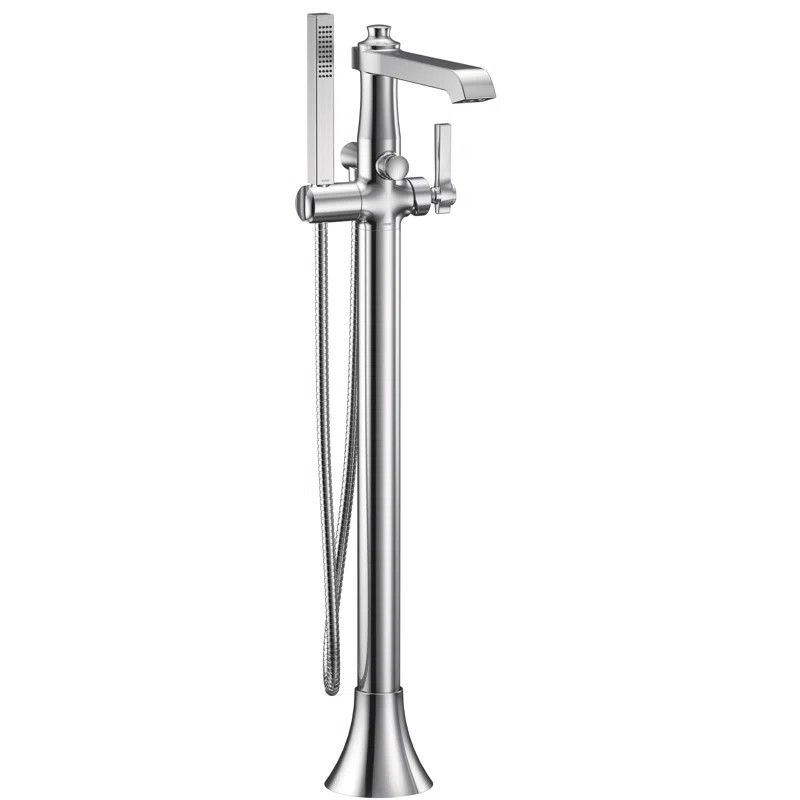 S931 Flara Single Handle Floor Mount Freestanding Tub Filler with Handshower | Wayfair North America