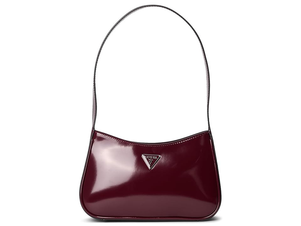 GUESS Arnela Top Zip Shoulder Bag Shoulder Women's Handbags Burgundy, Polyurethane | Zappos