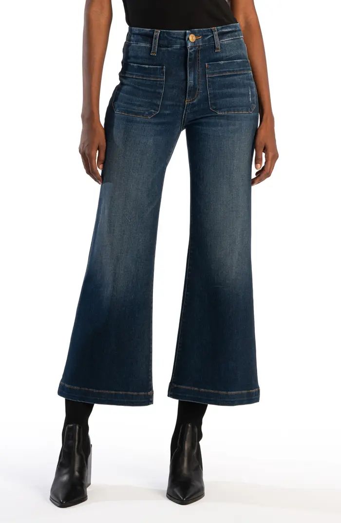 Meg Patch Pocket Wide Leg Jeans | Nordstrom