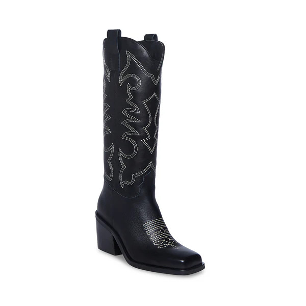 STAMPEDE BLACK LEATHER | Steve Madden (US)