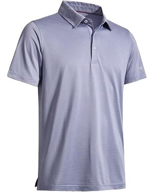 Men's Golf Polo Shirts Short Sleeve Striped Performance Moisture Wicking Dry Fit Golf Shirts for ... | Amazon (US)