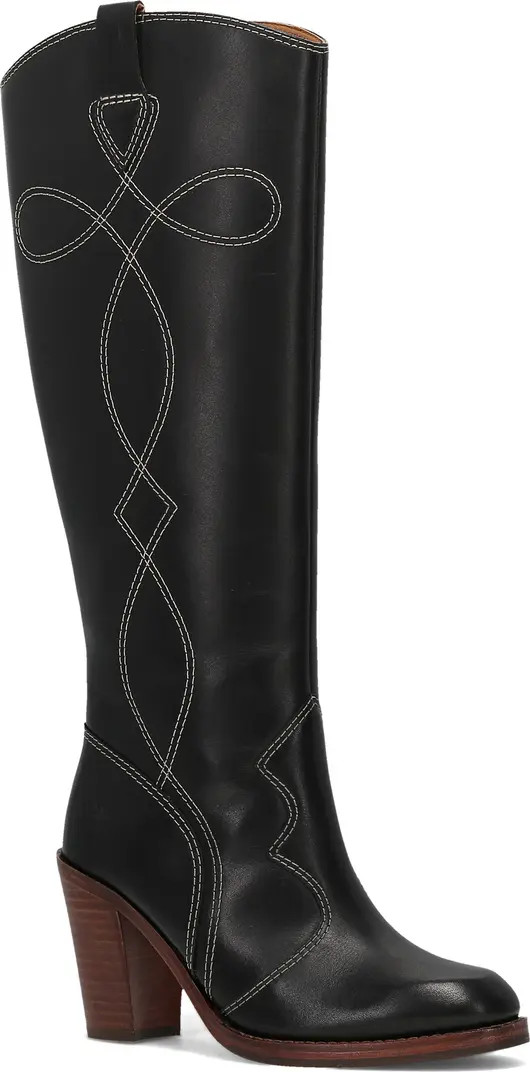 Corinne Knee High Western Boot (Women) | Nordstrom