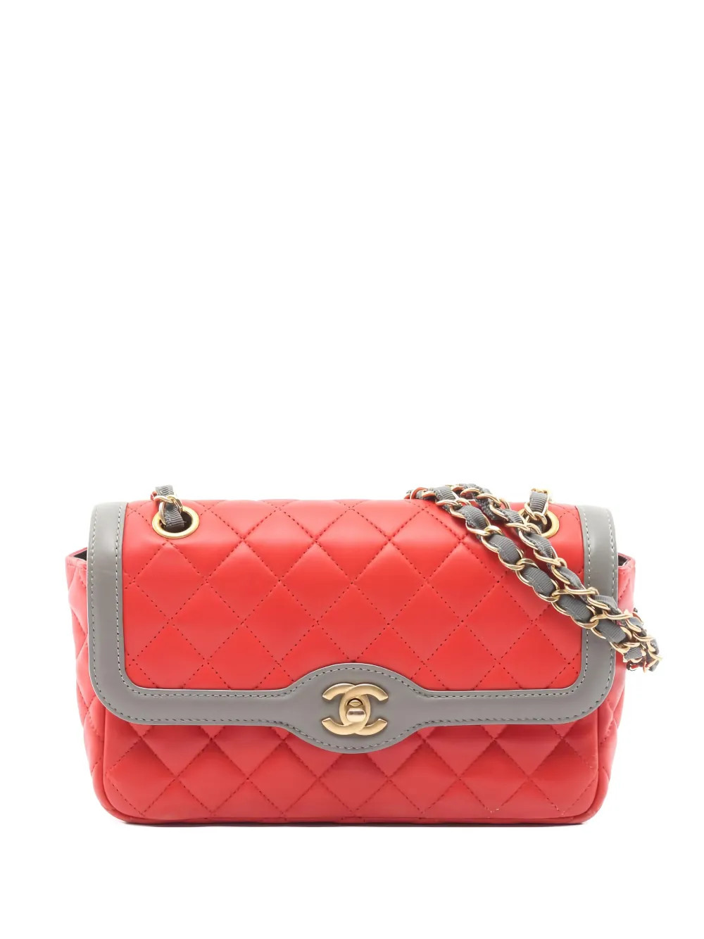 CHANEL Pre-Owned 2016-2017 quilted chain shoulder bag - Red | Farfetch Global