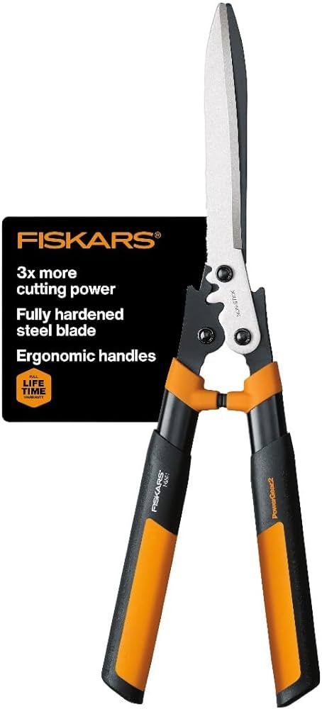 Fiskars PowerGear2 Hedge Shears - 23" Precision-Ground Low Friction Coated Stainless Steel Blade ... | Amazon (US)