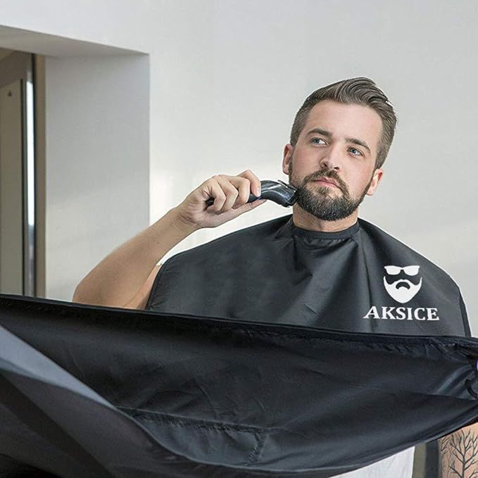 Beard Apron Beard Trimming Catcher Cape for Men Shaving & Hair Clippings Aksice, Non-Stick Hair C... | Amazon (US)