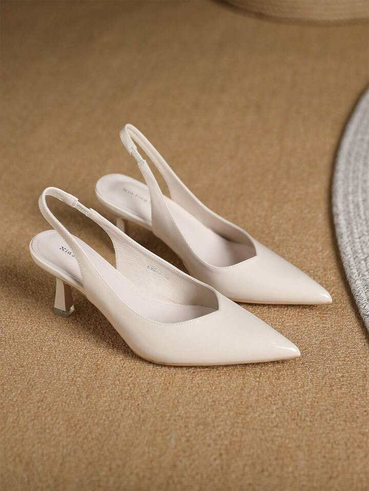 Fashionable Versatile High Heel Pumps For Women, Backless Casual Commuting & Wedding Formal Shoes | SHEIN
