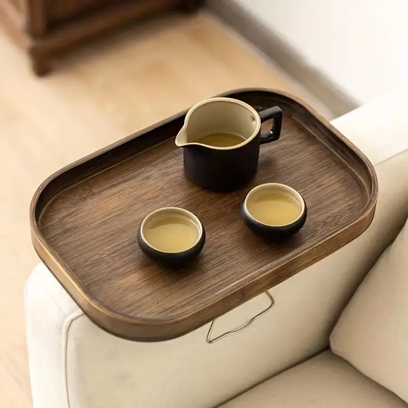 1pc Bamboo Sofa Armrest Table, Sofa Armrest Tray Table, Portable Table, TV Table And Small Side T... | Temu Affiliate Program
