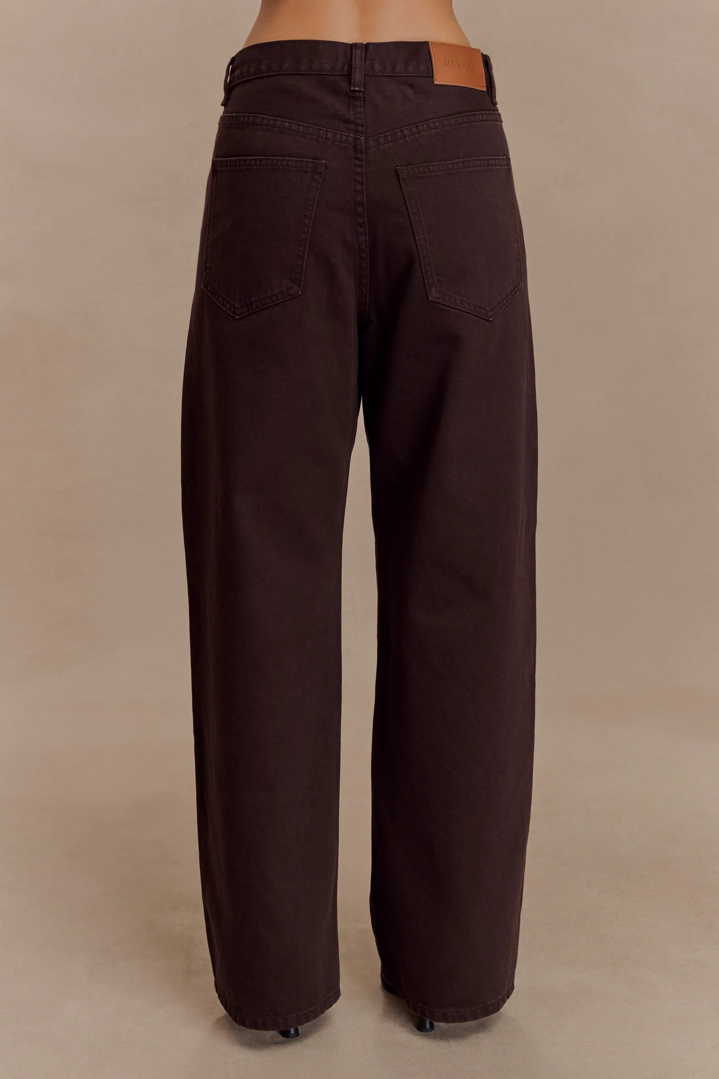 Mannon Mid Rise Denim Jeans - Chocolate | MESHKI US