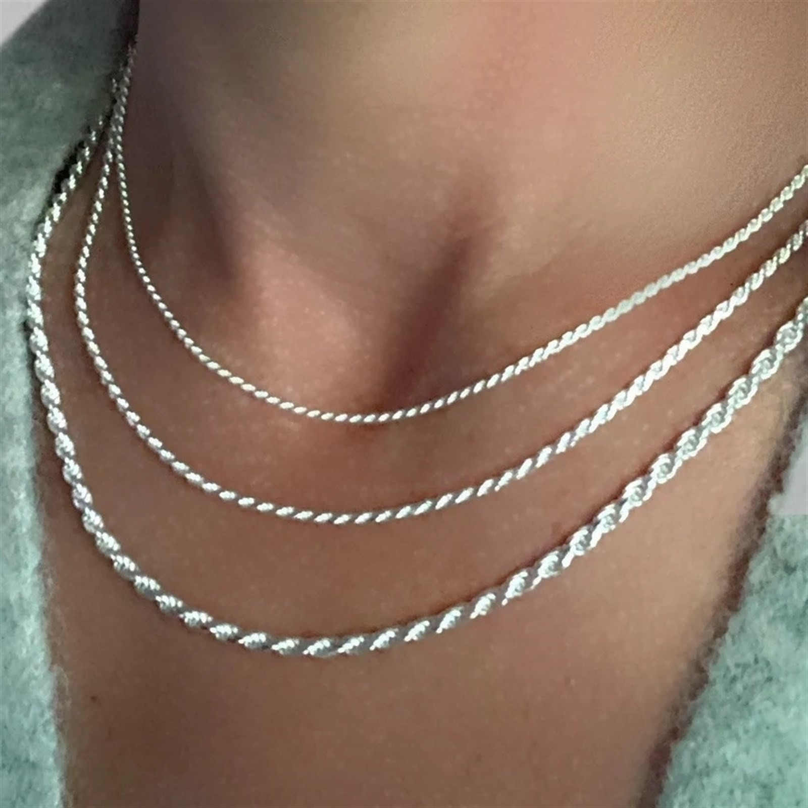 2mm Italian Solid .925 Sterling Silver Diamond-Cut Rope | Jane