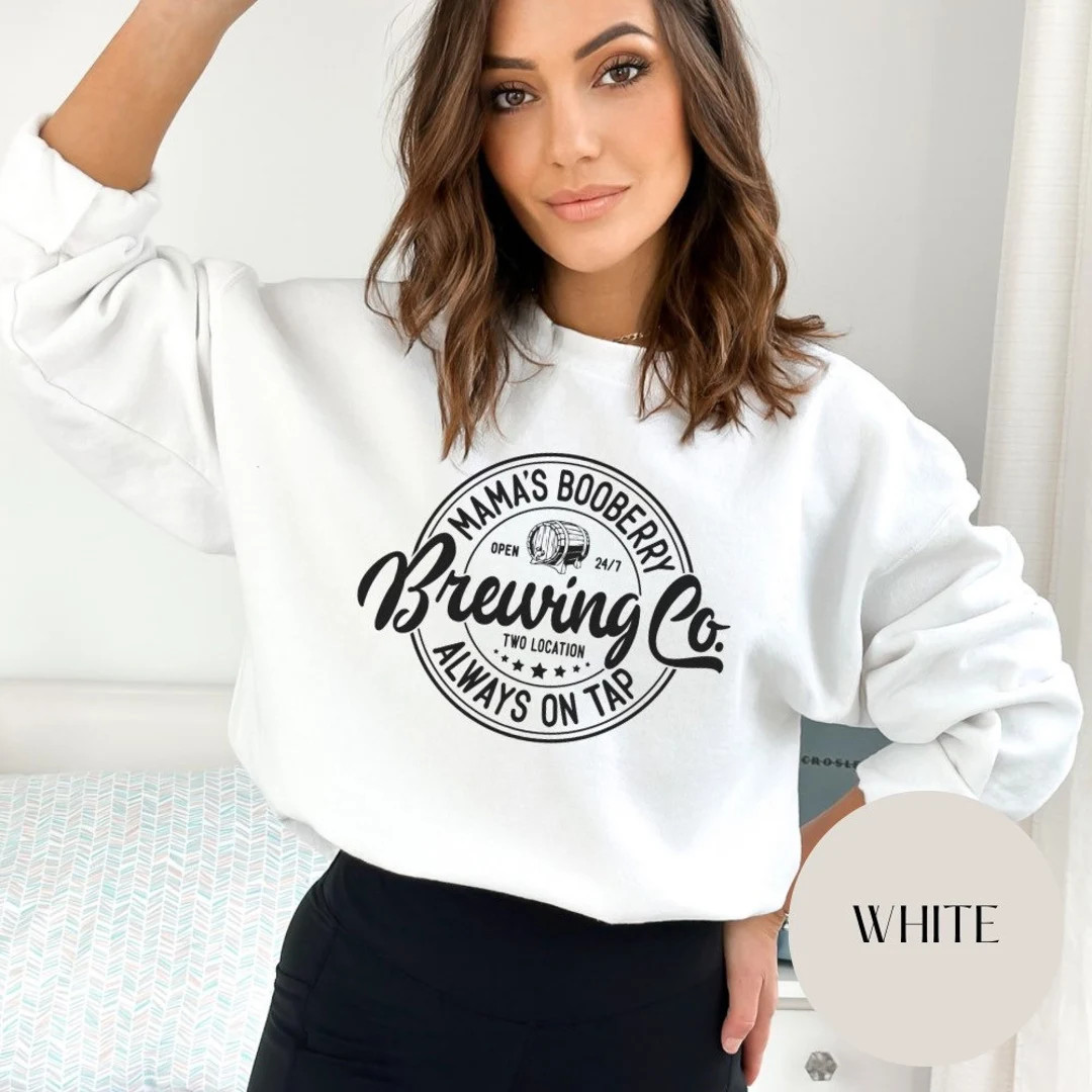 Mamas Boobery Brewing Co Breastfeeding Sweatshirt • Funny Pregnant Mom Gift • Breastfeeding ... | Etsy (US)