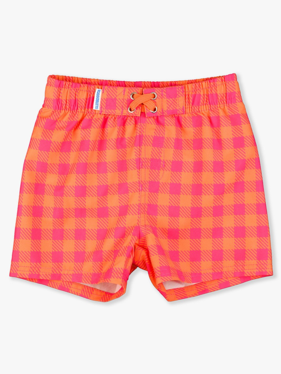 Gingham Swim Trunks | RuffleButts / RuggedButts