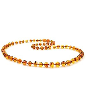 TipTopEco Baltic Amber Necklace for Adults (Women and Men) - 17.5 Inches Long - Polished Brown Be... | Amazon (US)