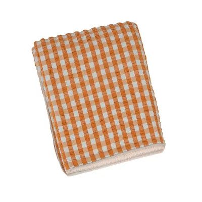Gingham Cotton Throw with Sherpa Backing, Multicolor | Wayfair North America