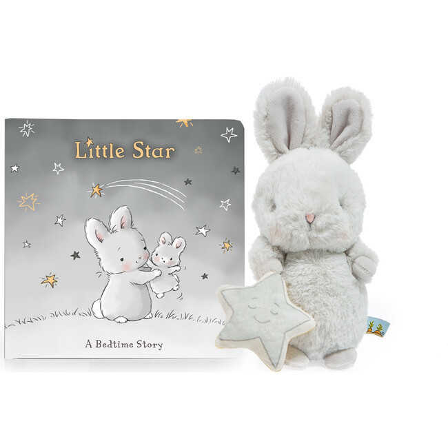 Little Star Book & Cricket Island Bloom Bunny, Grey | Maisonette