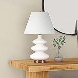 Carleta 26.5" Tall Triple Gourd Table Lamp with Fabric Shade in White/White - - Amazon.com | Amazon (US)