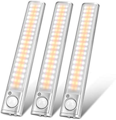 goodland Under Cabinet Lighting 80 LED Closet Light, Motion Sensor Lights Indoor USB Rechargeable... | Amazon (US)