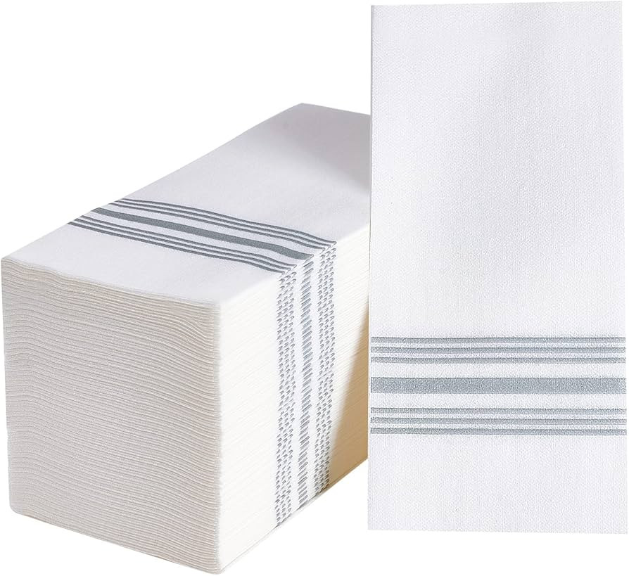 Vplus 150 PACK Guest Towels Disposable Bathroom, Decorative Bathroom Napkins, Soft, and Absorbent... | Amazon (US)