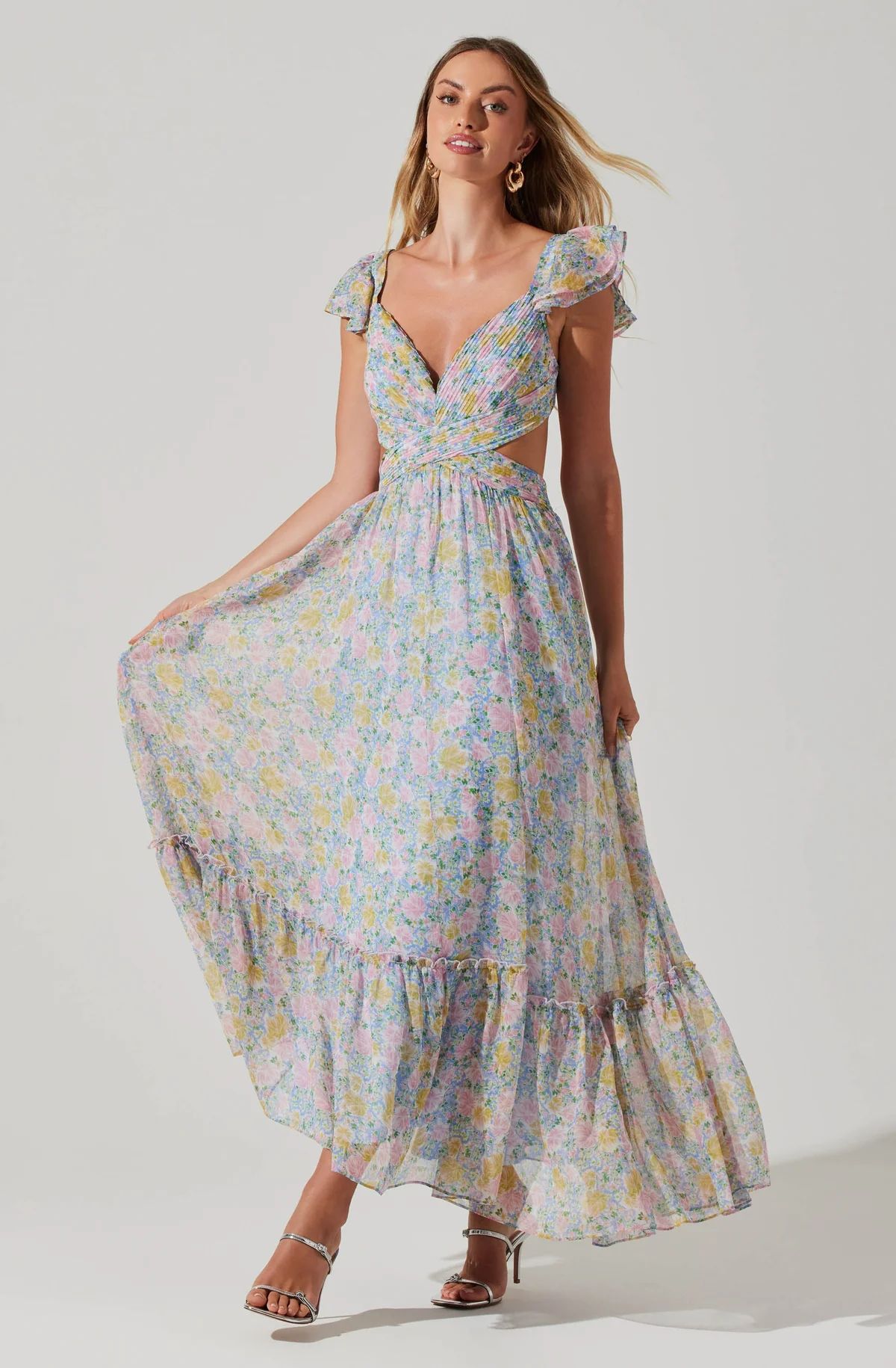 Primrose Floral Strappy Back Maxi Dress | ASTR The Label (US)