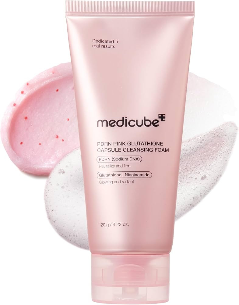 medicube Facial Cleanser PDRN Pink Glutathione Capsule Foam Cleanser | Daily Face Wash for Pore C... | Amazon (US)