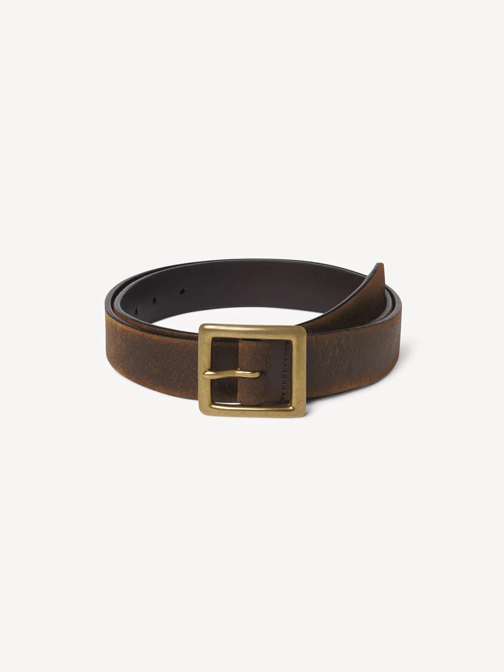 Dark Brown Worn Leather Garrison Belt - Buck Mason- Modern American Classics | Buck Mason