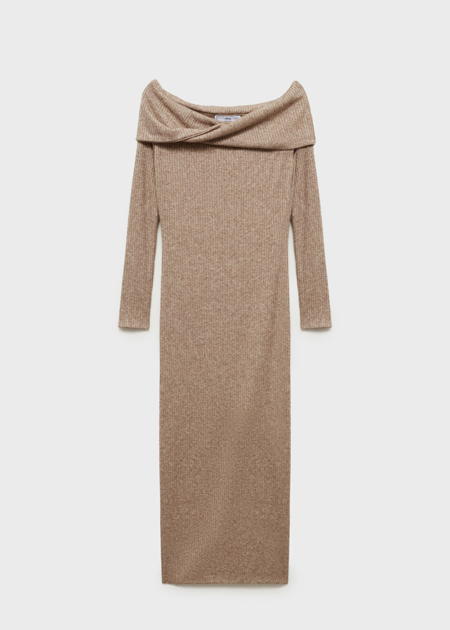 Off-the-shoulder knitted dress | Mango (US/MX/AU)