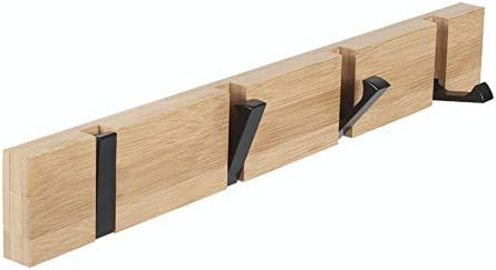 Wooden Coat Hooks JSVER Coat Rack Wall Mounted Urban Design Coat Hook Space-Saving Hook Rack with... | Amazon (US)